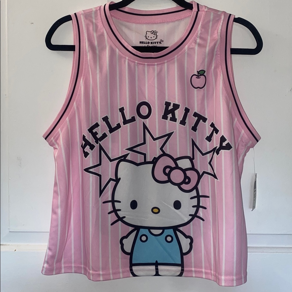 Limited Hello Kitty Pink and White Striped Jersey
